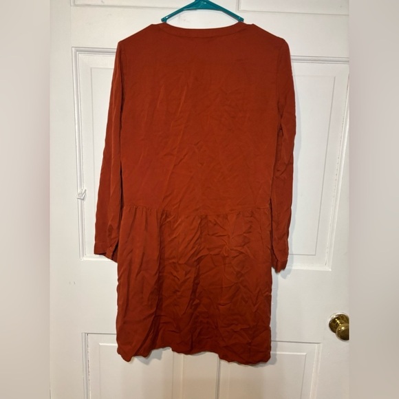 Women's Rust Button-Down Dress - Picture 4 of 4